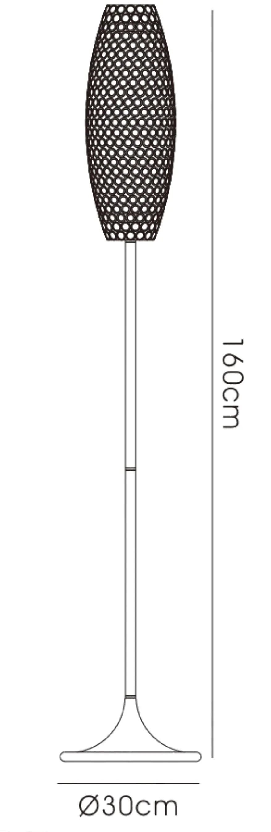 IL30412  Kos Crystal 160cm Floor Lamp 4 Light Polished Chrome
